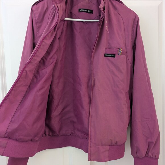Bright Pink Members Only Jacket - Women's Size M - Picture 5 of 9